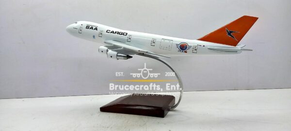 Model of B747-200 South African Airways Cargo with detailed craftsmanship.